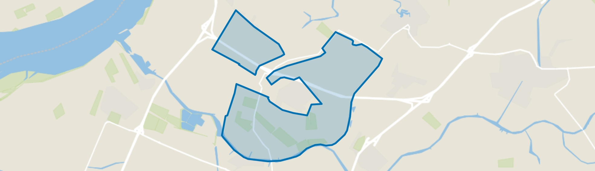 Verspreide huizen Fijnaart, Fijnaart map