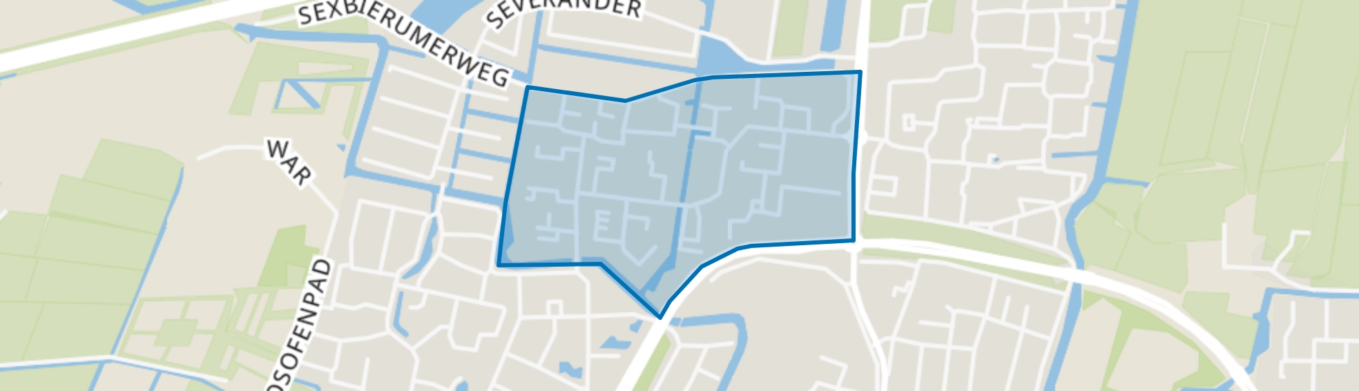 Franeker Sexbierumerplan, Franeker map