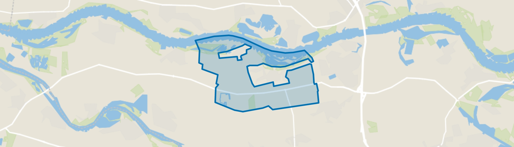 Verspreide huizen polders Gameren en Nieuwaal, Gameren map