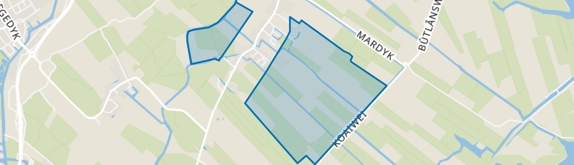 Verspreide huizen Gauw, Gauw map