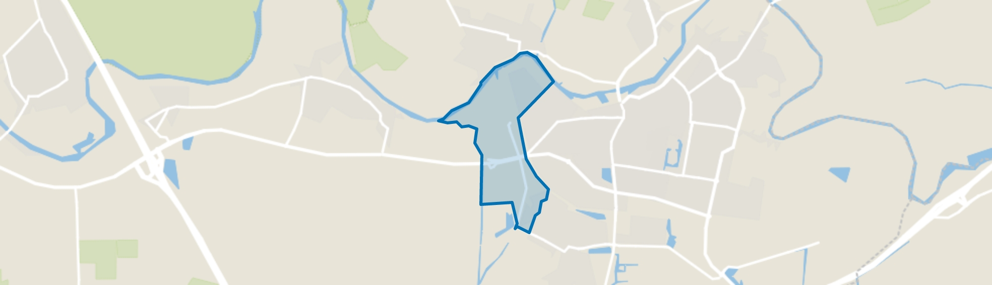 Verspreide huizen Westzijde, Geldermalsen map