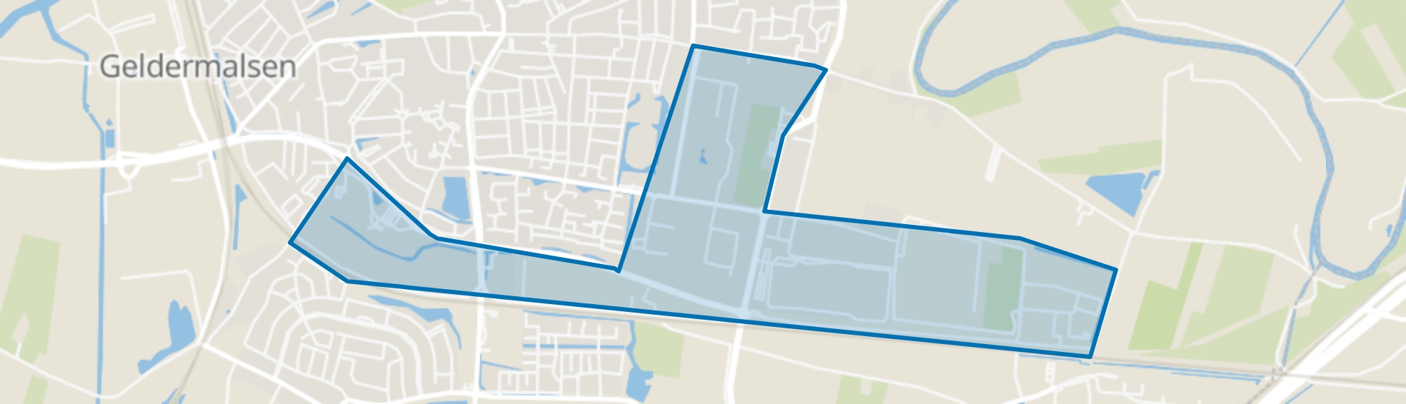 Verspreide huizen Zuidzijde, Geldermalsen map