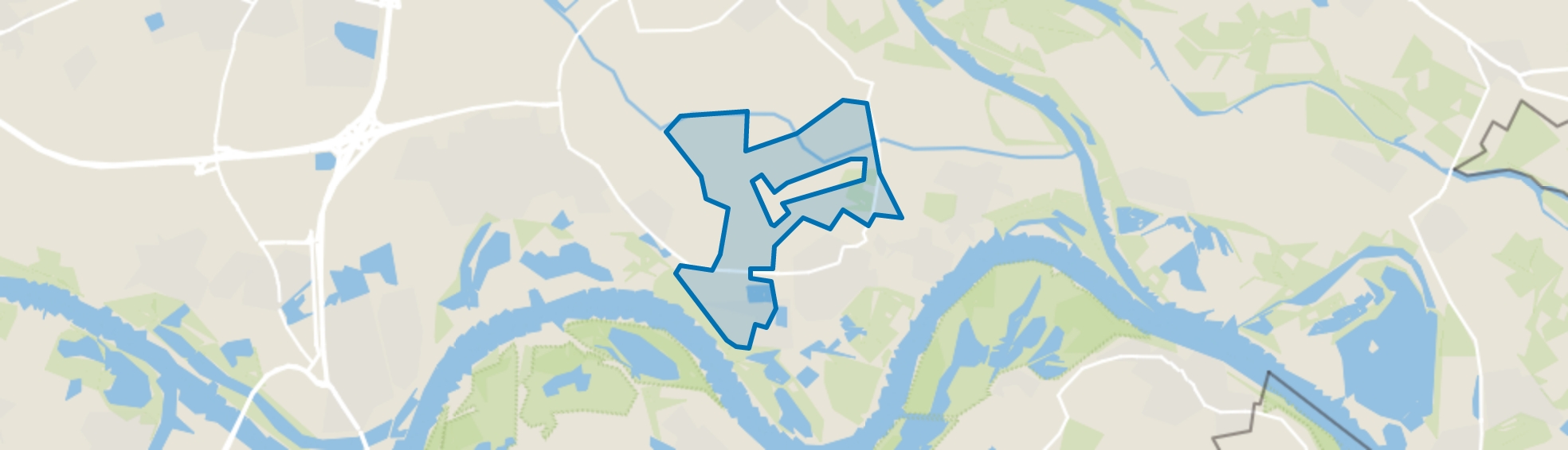 Verspreide huizen Flieren, Gendt map