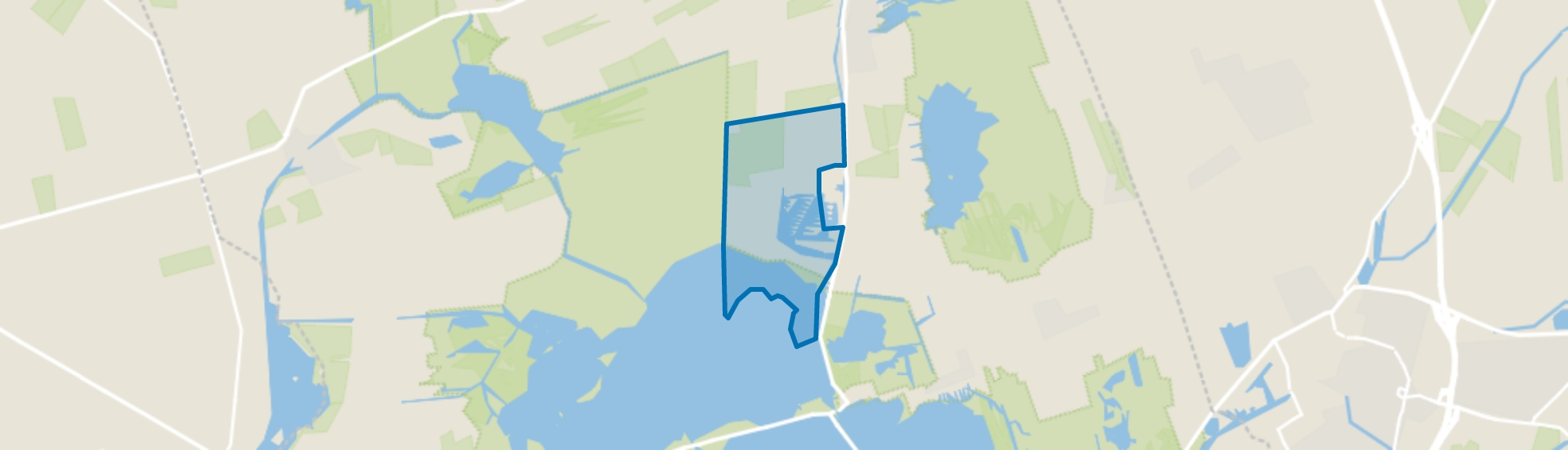 Verspreide huizen polder Giethoorn-Zuid, Giethoorn map