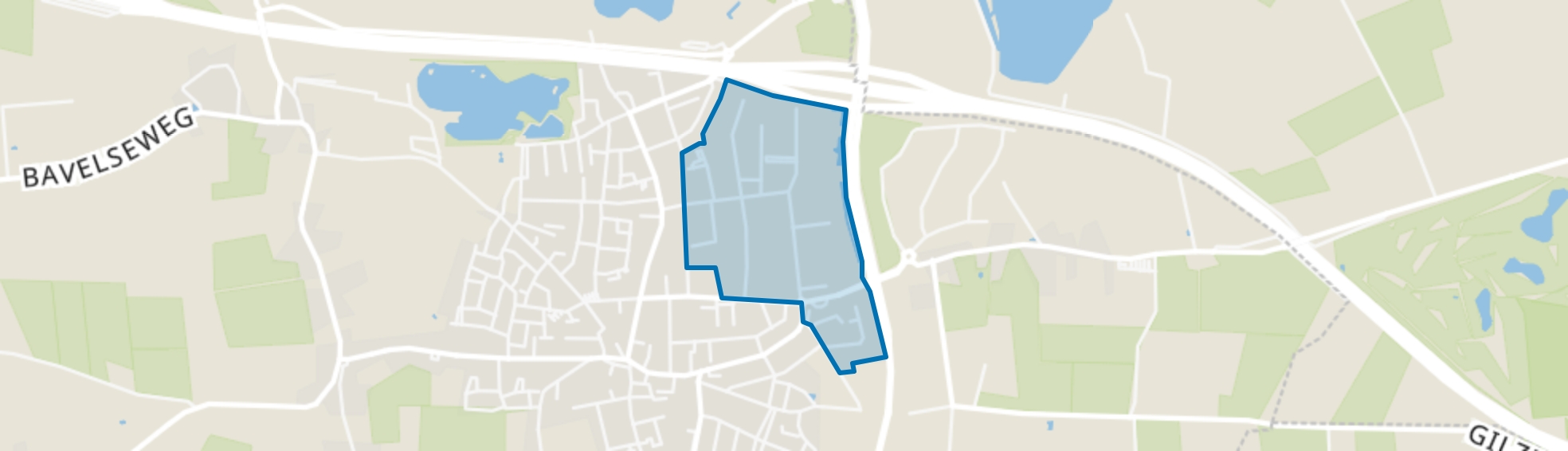 Bedrijventerrein Broekakkers, Gilze map