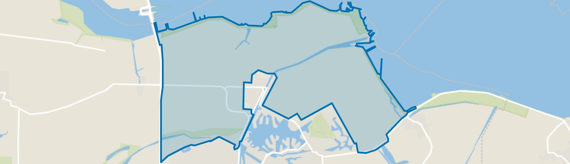 Verspreide huizen Wilhelminadorp, Goes map