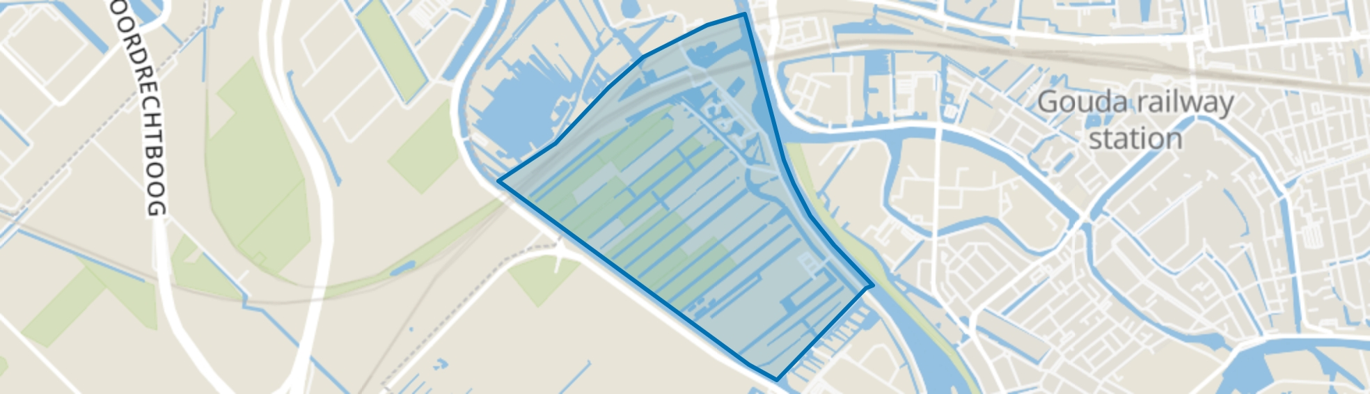 Oostpolder in Schieland, Gouda map