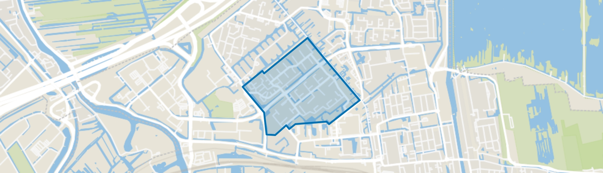 Windrooskwartier en Heesterbuurt, Gouda map