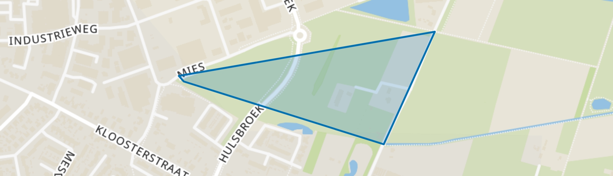 Bedrijventerrein Hulsbeek, Groesbeek map