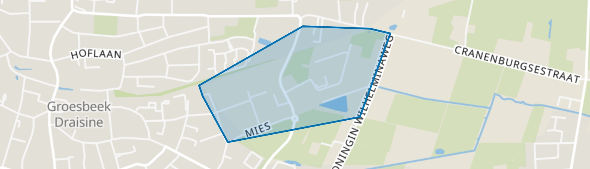 Bedrijventerrein Mies, Groesbeek map