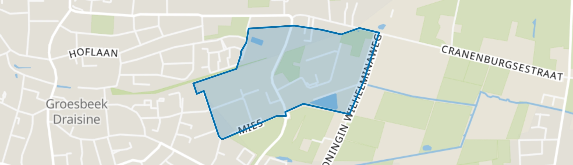 Bedrijventerrein Mies, Groesbeek map