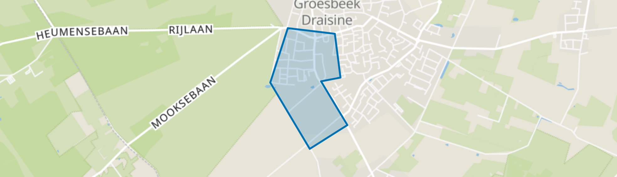 Groesbeek De Drul-West, Groesbeek map