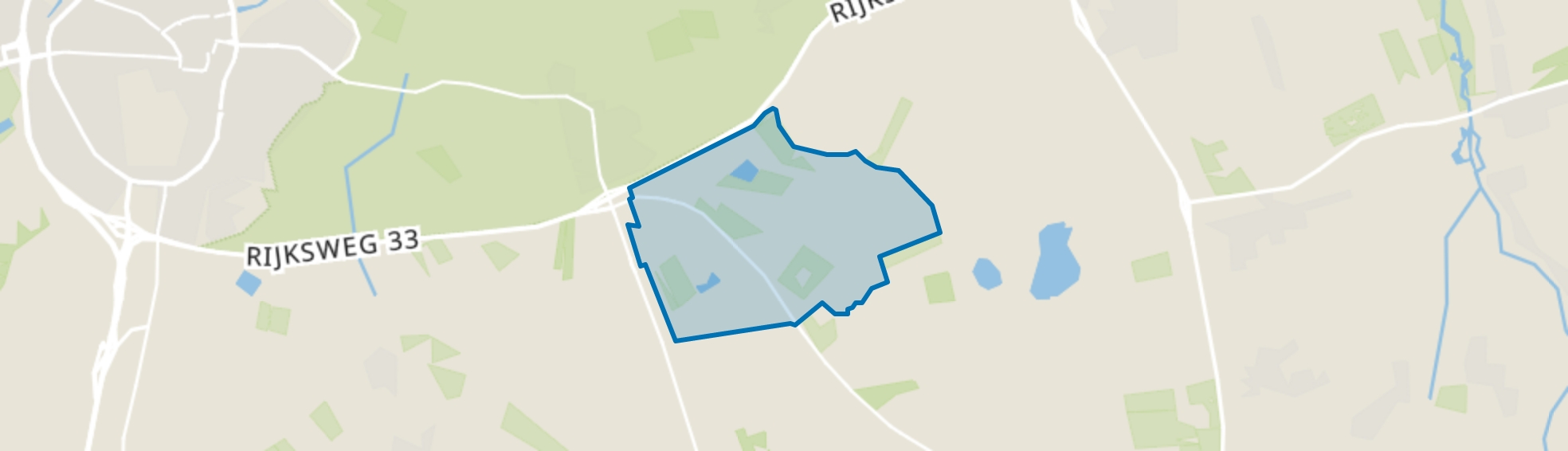 Verspreide huizen Nooitgedacht, Grolloo map