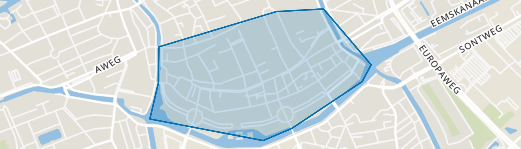 Binnenstad-Zuid, Groningen map