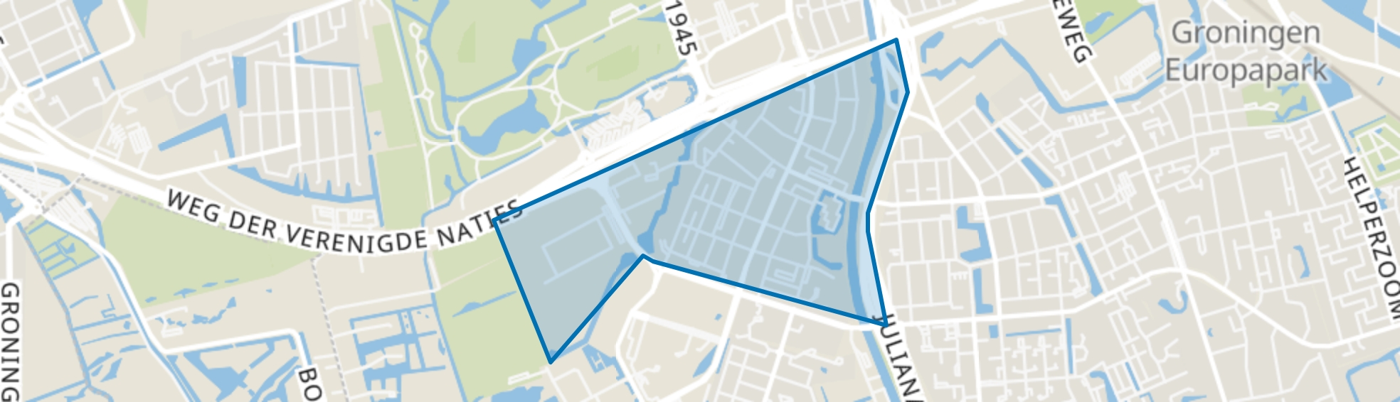 Corpus den Hoorn, Groningen map