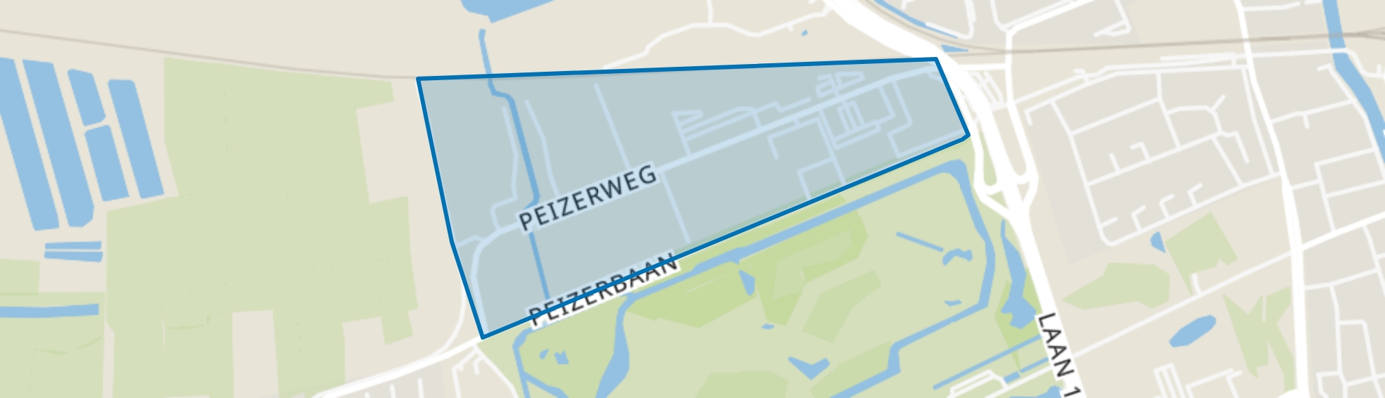 Peizerweg, Groningen map