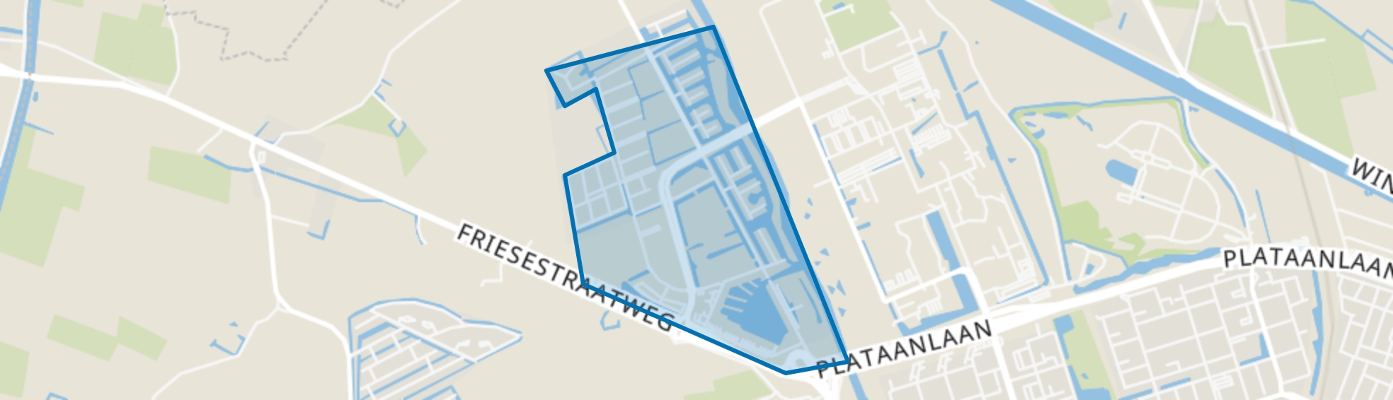 Reitdiep, Groningen map