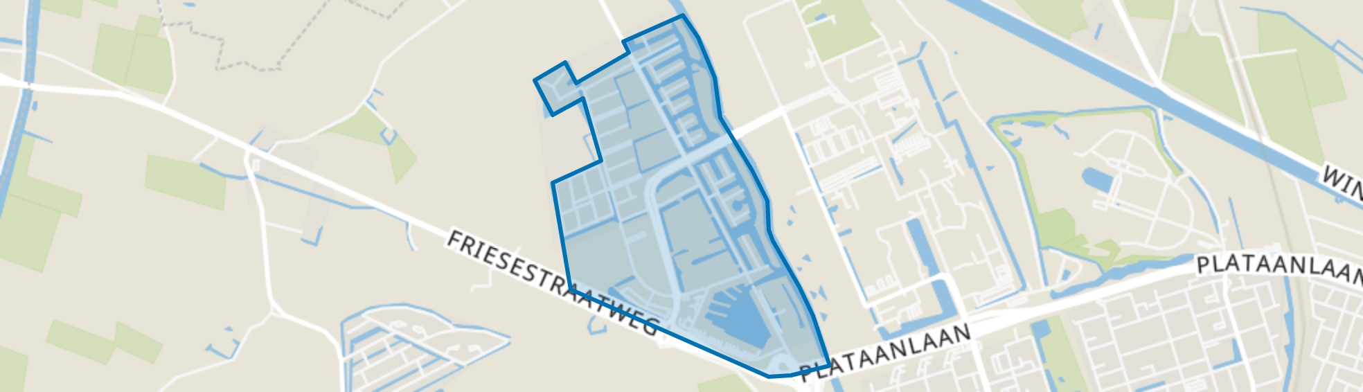 Reitdiep, Groningen map