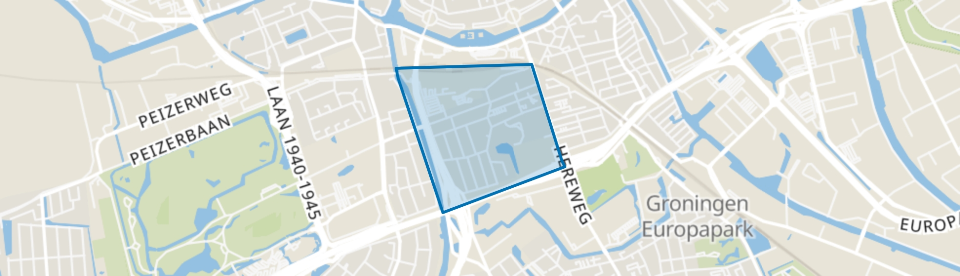 Rivierenbuurt, Groningen map