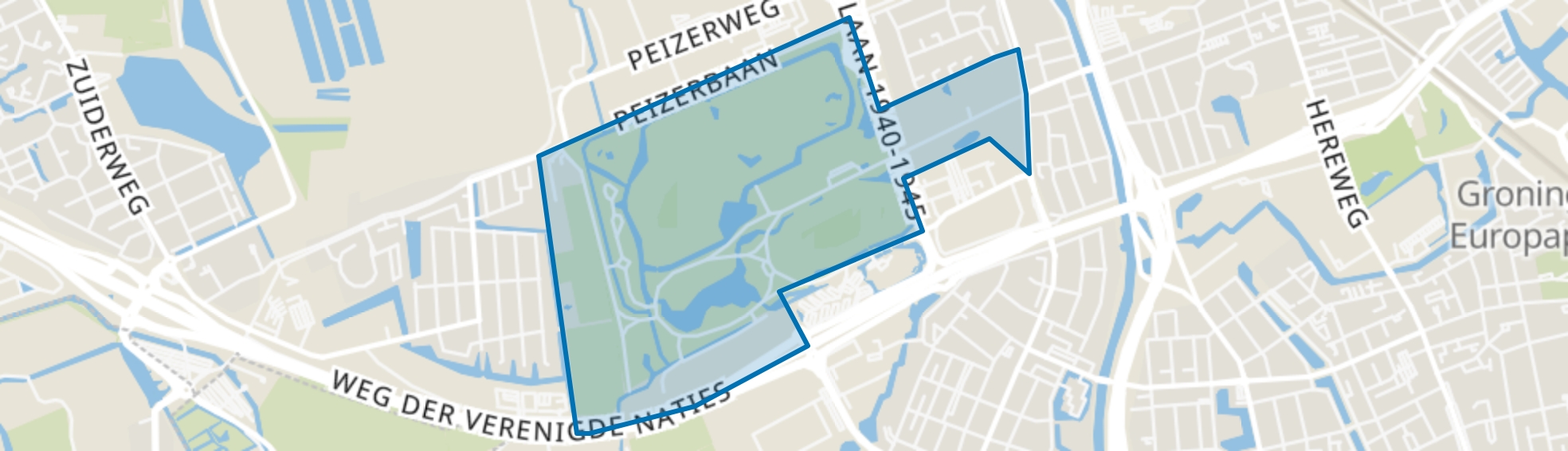 Stadspark, Groningen map