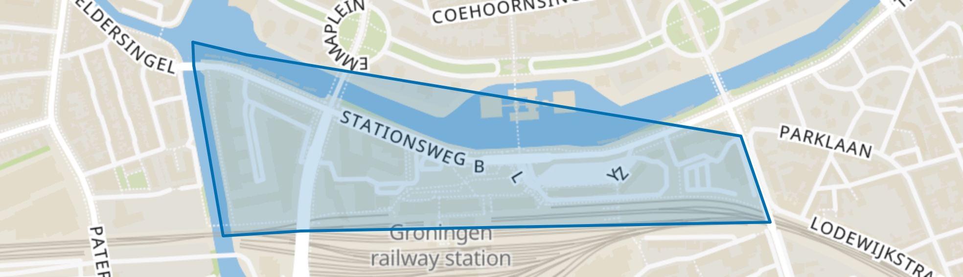 Stationsgebied, Groningen map