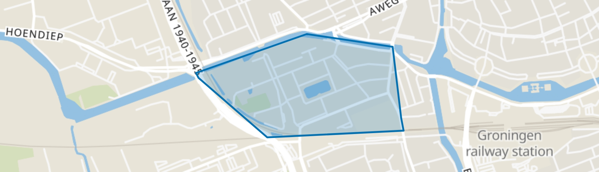 Zeeheldenbuurt, Groningen map