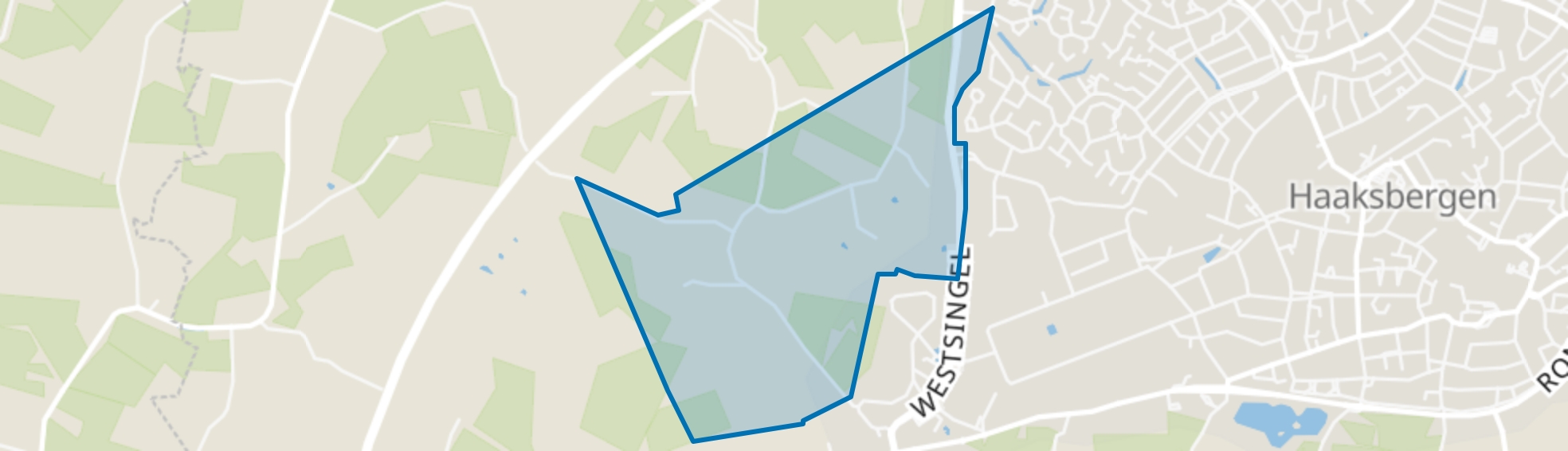 Verspreide huizen Langelo ten noorden van de spoorlijn, Haaksbergen map