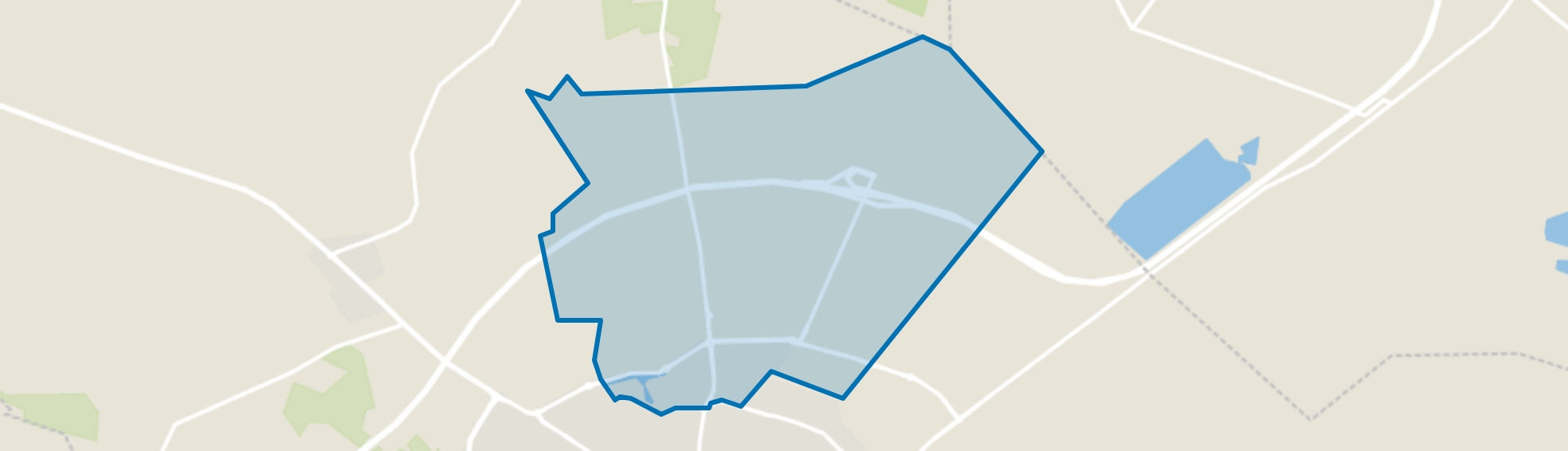 Verspreide huizen Veldmaat ten noorden van de spoorlijn, Haaksbergen map