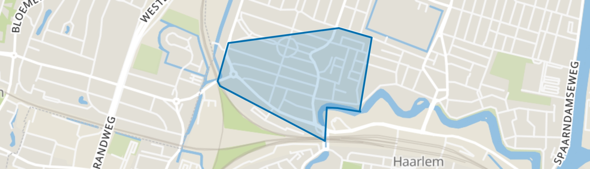 Kleverpark-zuid, Haarlem map