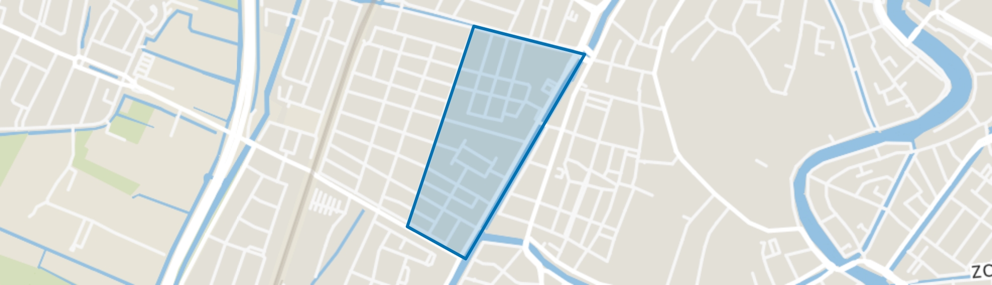 Leidsebuurt-oost, Haarlem map