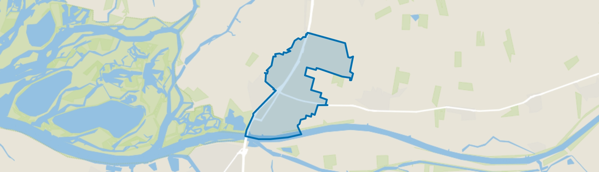 Buitengebied Hank oost, Hank map