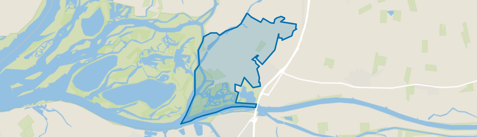 Buitengebied Hank west, Hank map