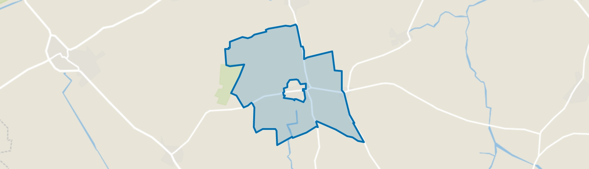 Verspreide huizen Hantum, Hantum map