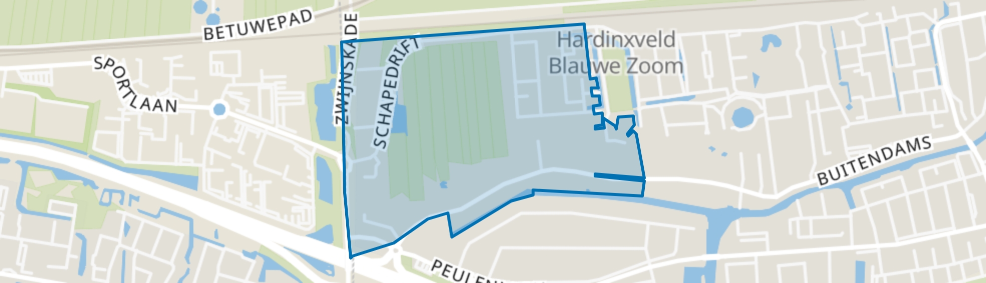 Blauwe Zoom, Hardinxveld-Giessendam map