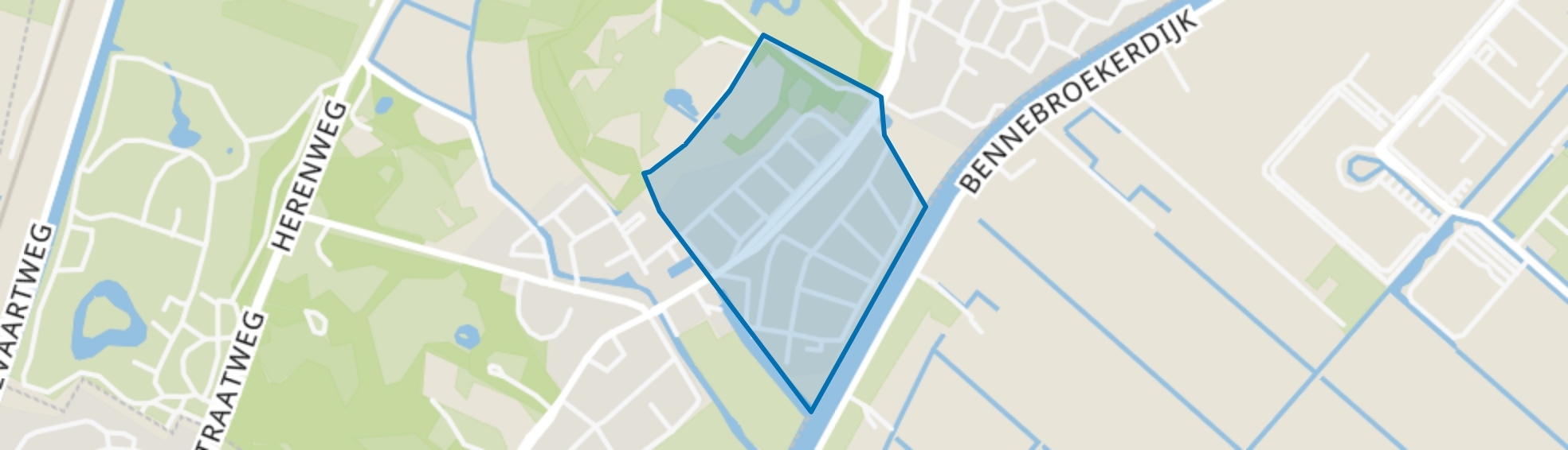 Glipper Dreef en Staatsliedenbuurt, Heemstede map