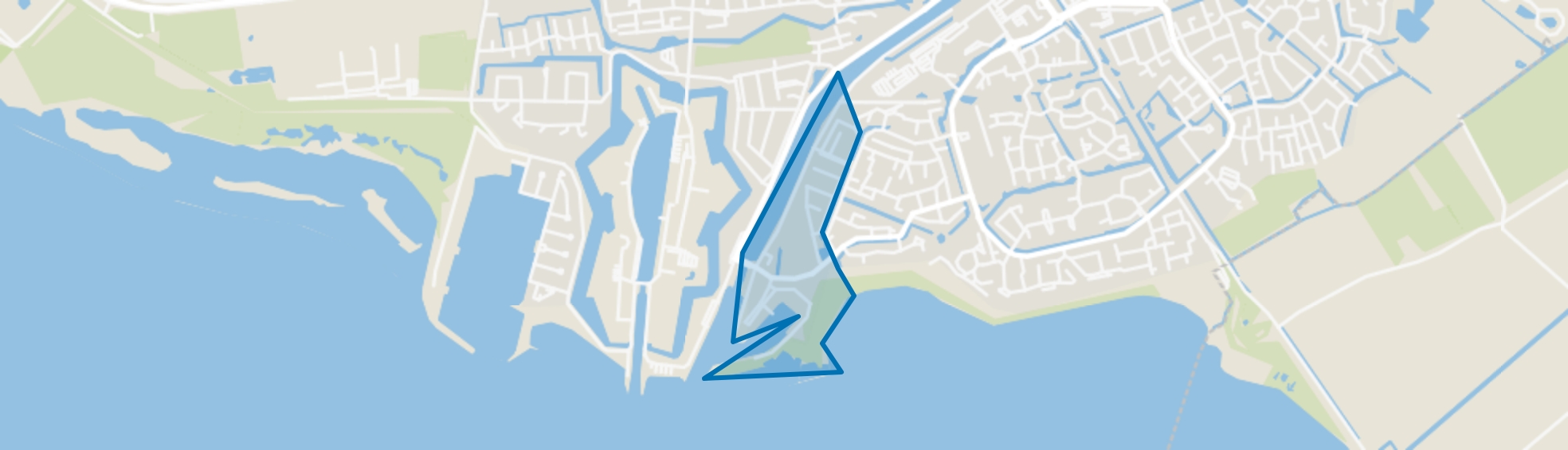 Kanaalzicht, Hellevoetsluis map