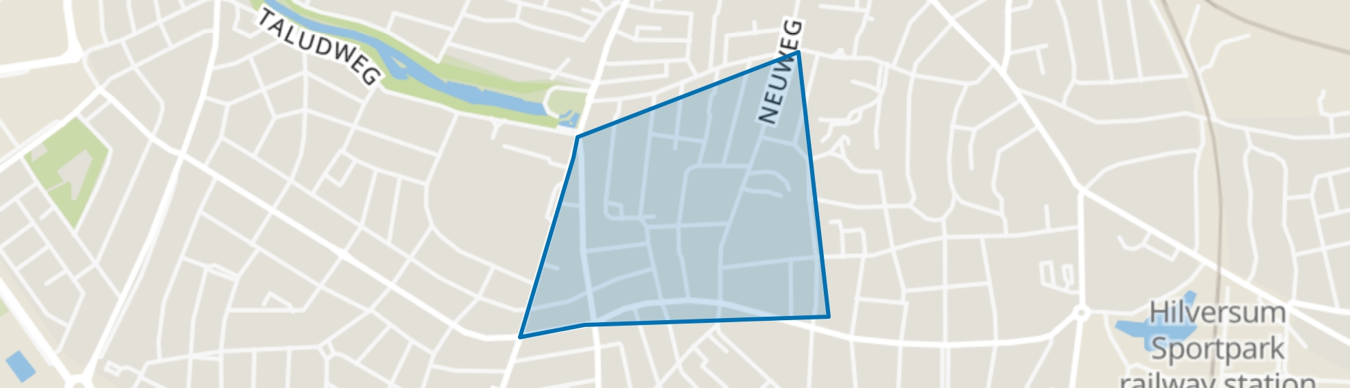 Bloemenkwartier Noord, Hilversum map