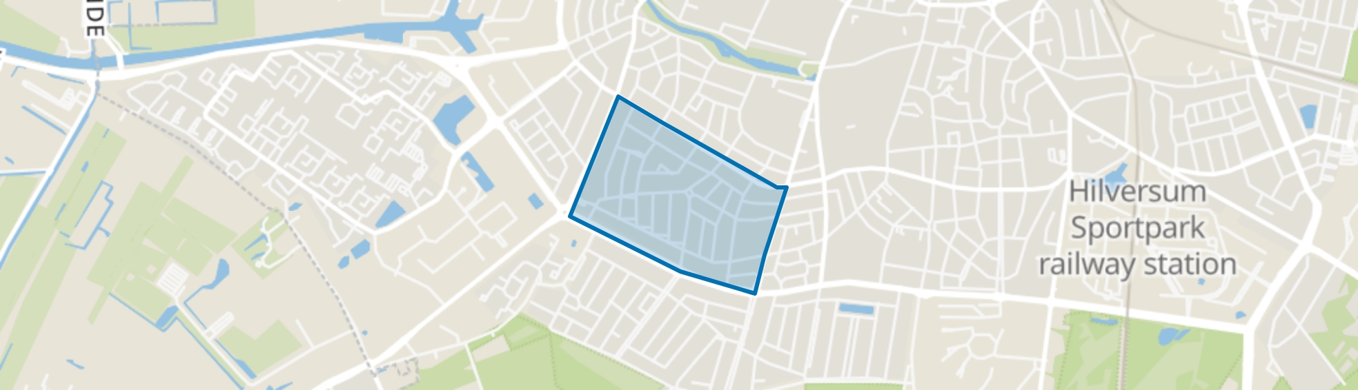 Staatsliedenkwartier, Hilversum map