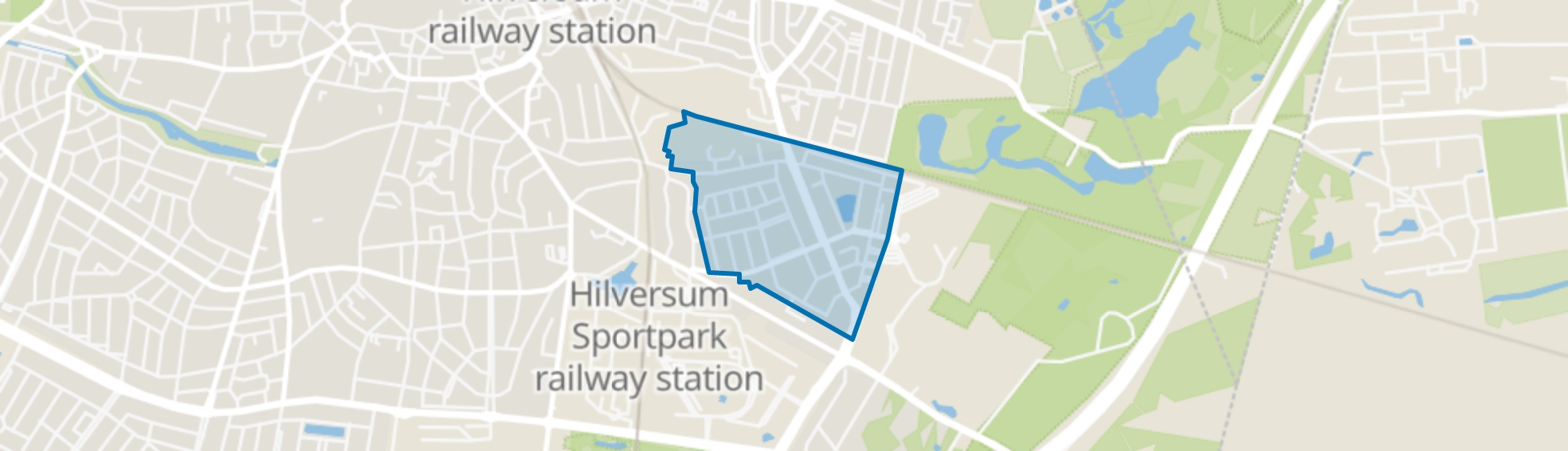 Van Riebeeckkwartier, Hilversum map