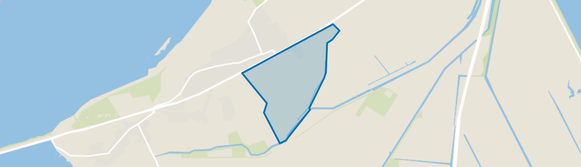 Verspreide huizen Hippolytushoeverpolder, Hippolytushoef map