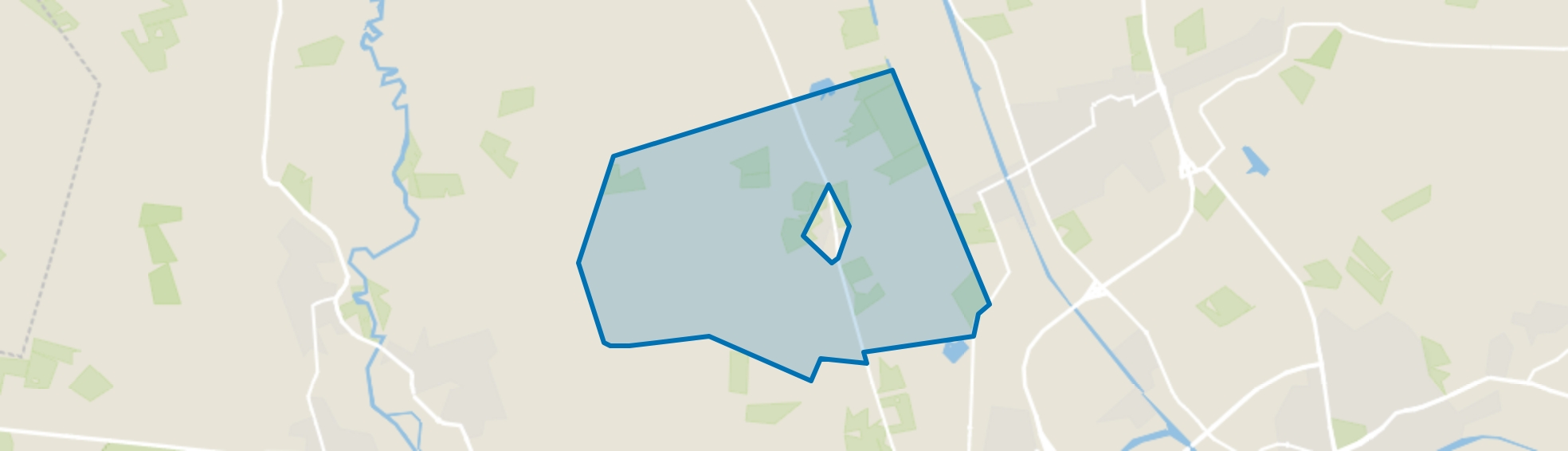 Verspreide huizen Hooge-Hexel, Hoge Hexel map