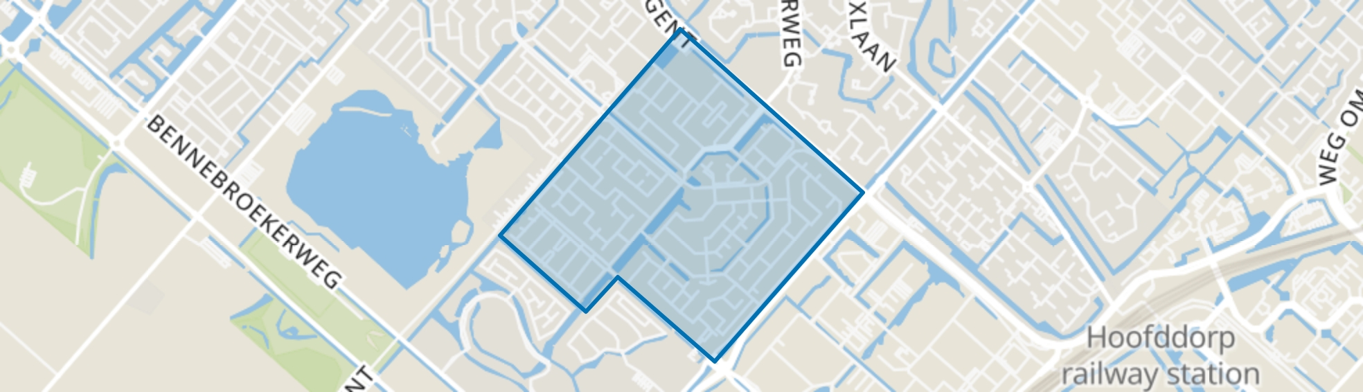 Hoofddorp Toolenburg Oost, Hoofddorp map