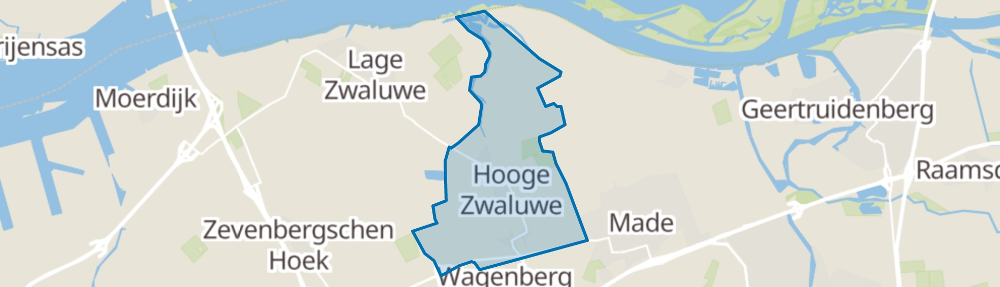 Hooge Zwaluwe map