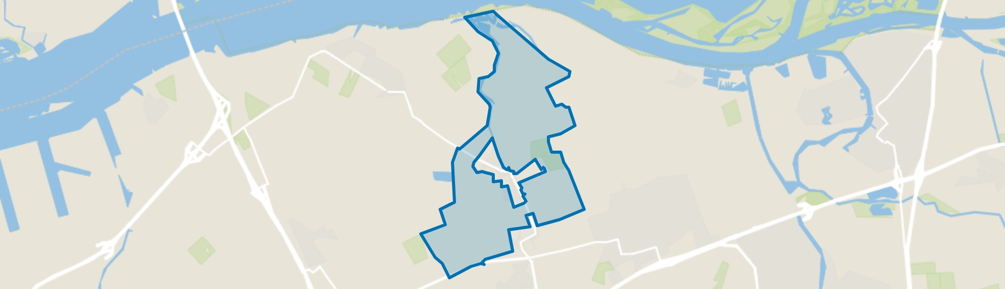 Verspreide huizen Hooge Zwaluwe, Hooge Zwaluwe map