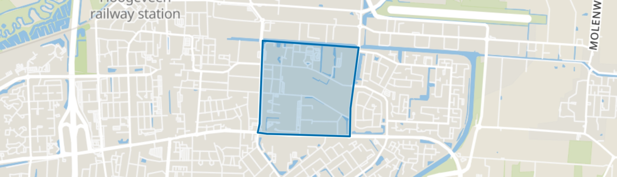 Bentinckspark, Hoogeveen map