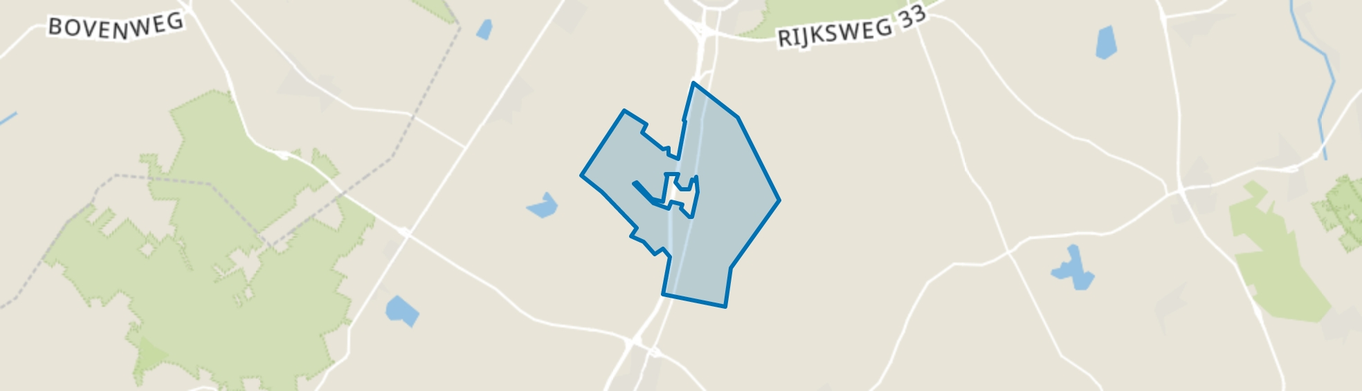 Verspreide huizen Hooghalen, Hooghalen map