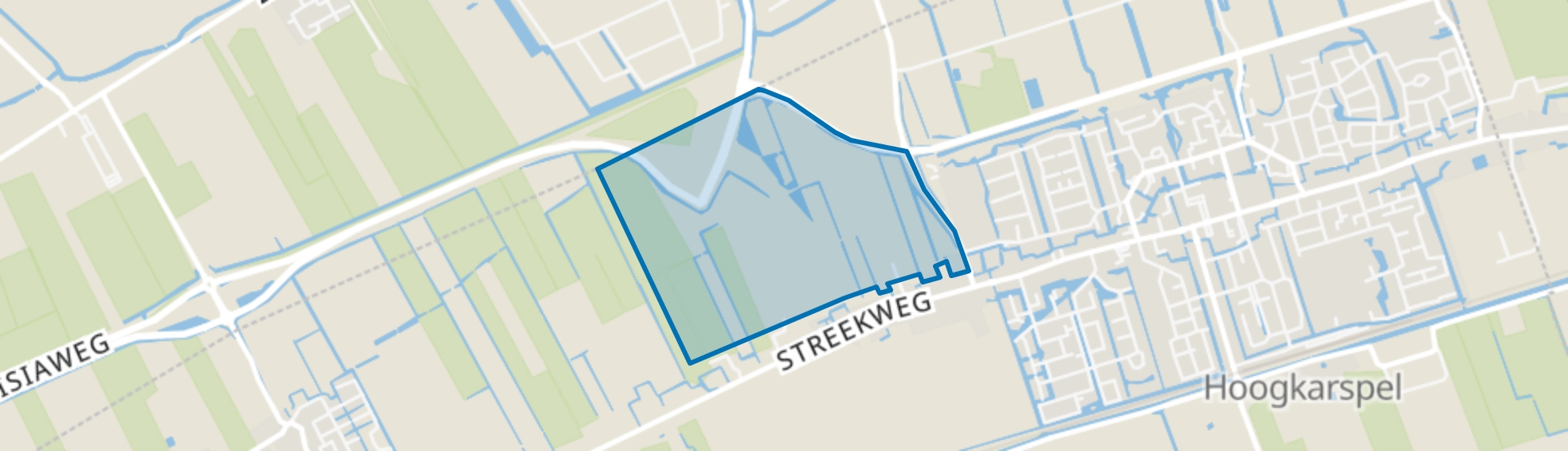 Ten westen van de Tolweg, Hoogkarspel map