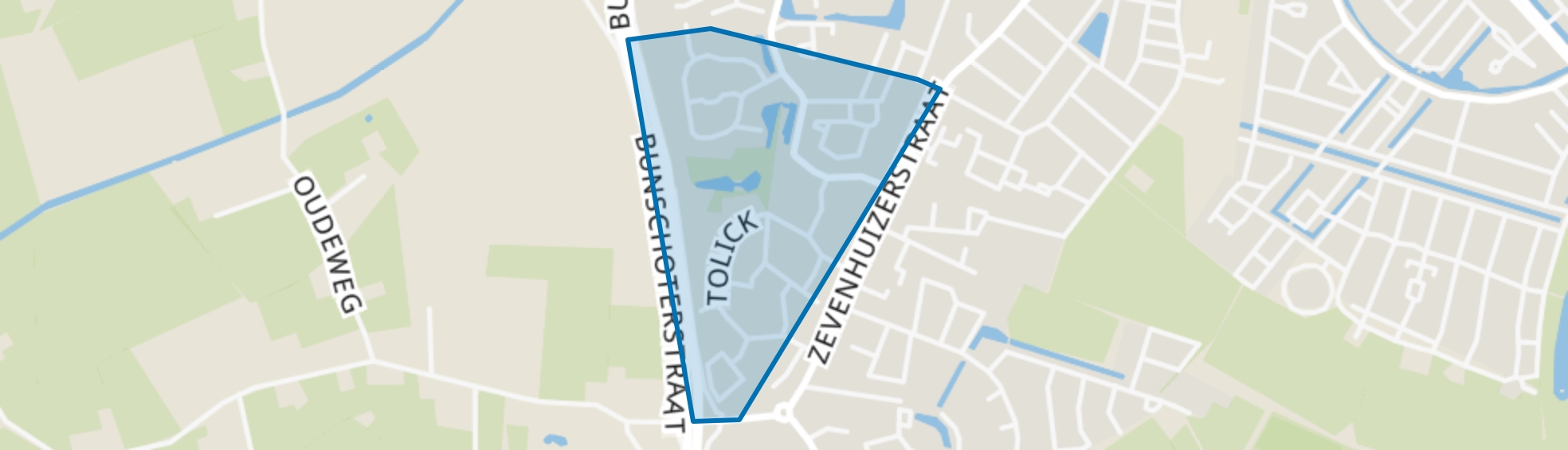 Bieshaar-Zuid, Hoogland map