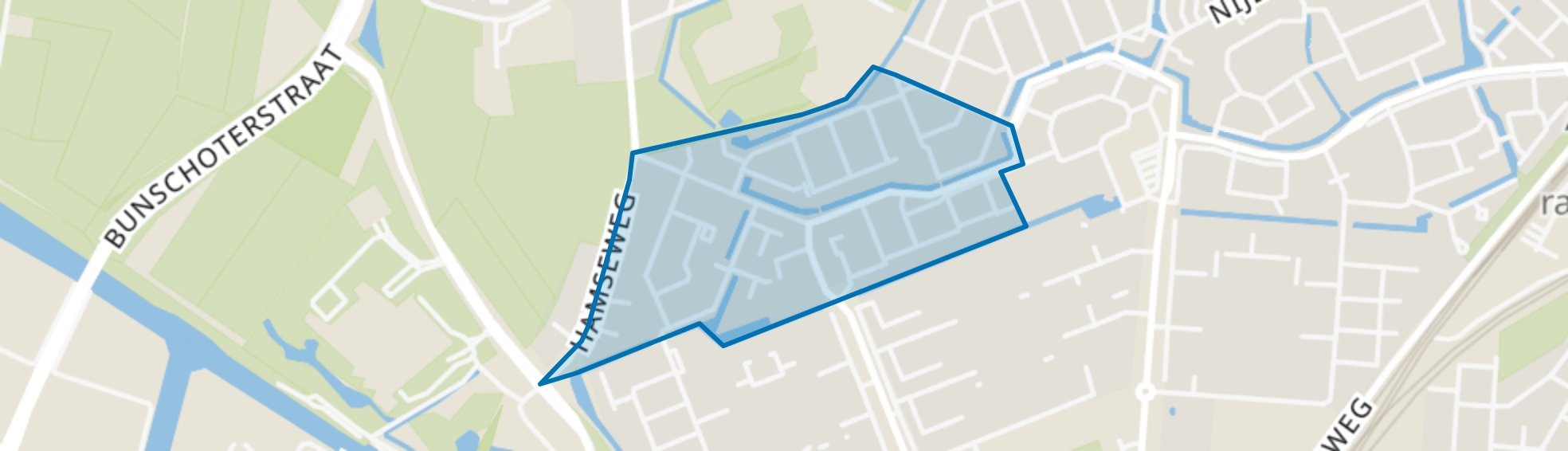 Elly Takmastraat e.o., Hoogland map