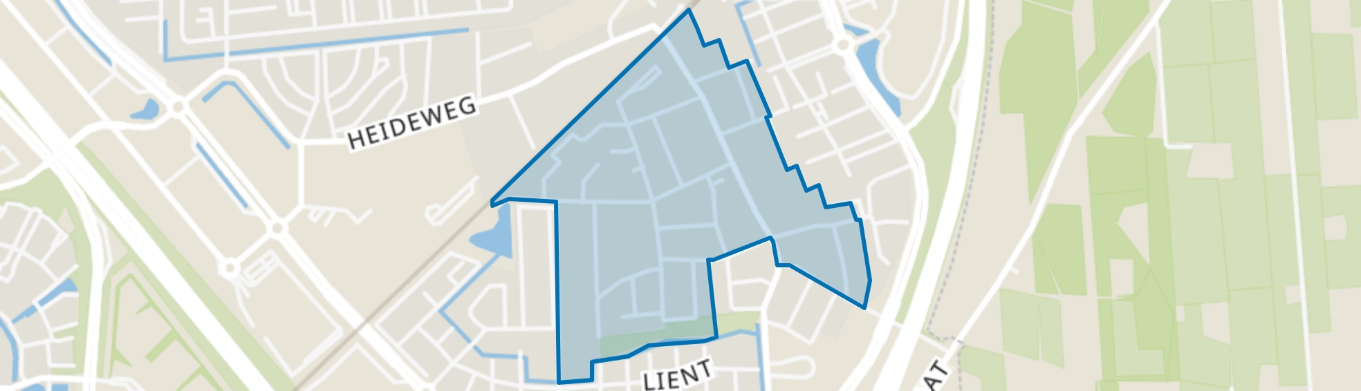 Dorpskern Hooglanderveen, Hooglanderveen map